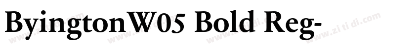 ByingtonW05 Bold Reg字体转换